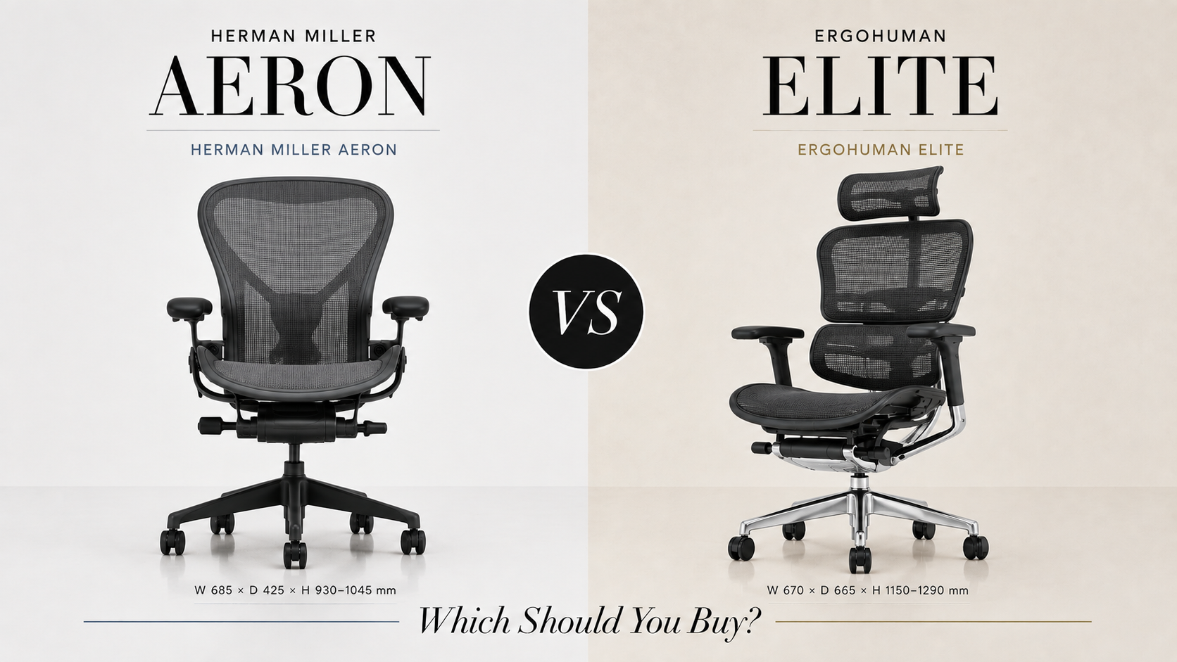 Herman Miller Aeron vs Ergohuman Elite: Which Should You Buy?